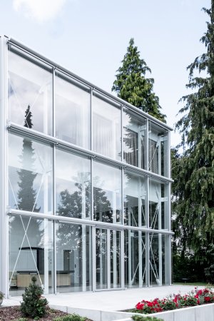 Transparente Glasfassade Wohnhaus in Biberach - Aretz Dürr Architektur Köln