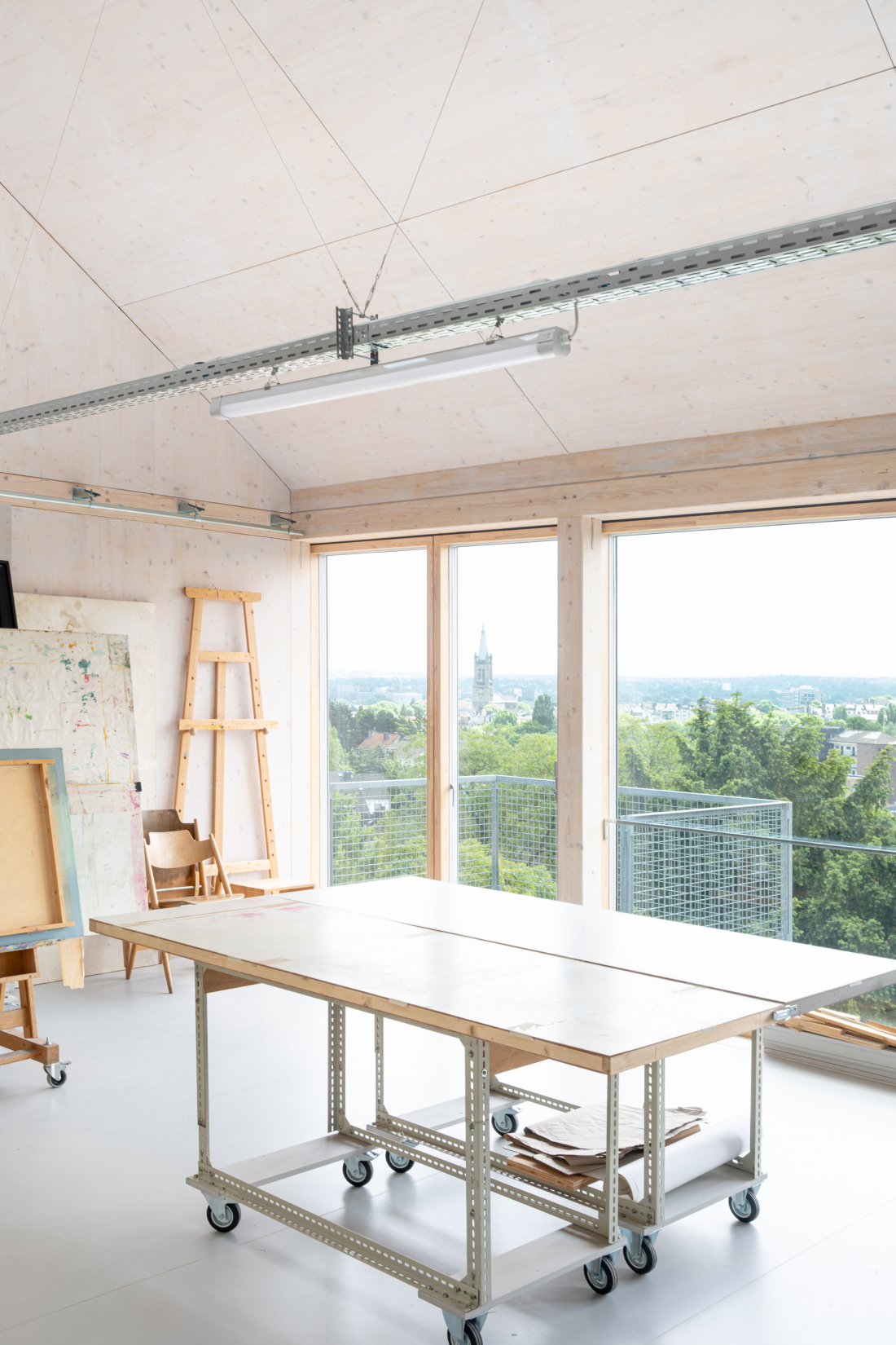 Innenraum Atelier im Holzbau - Aretz Dürr Architektur Köln
