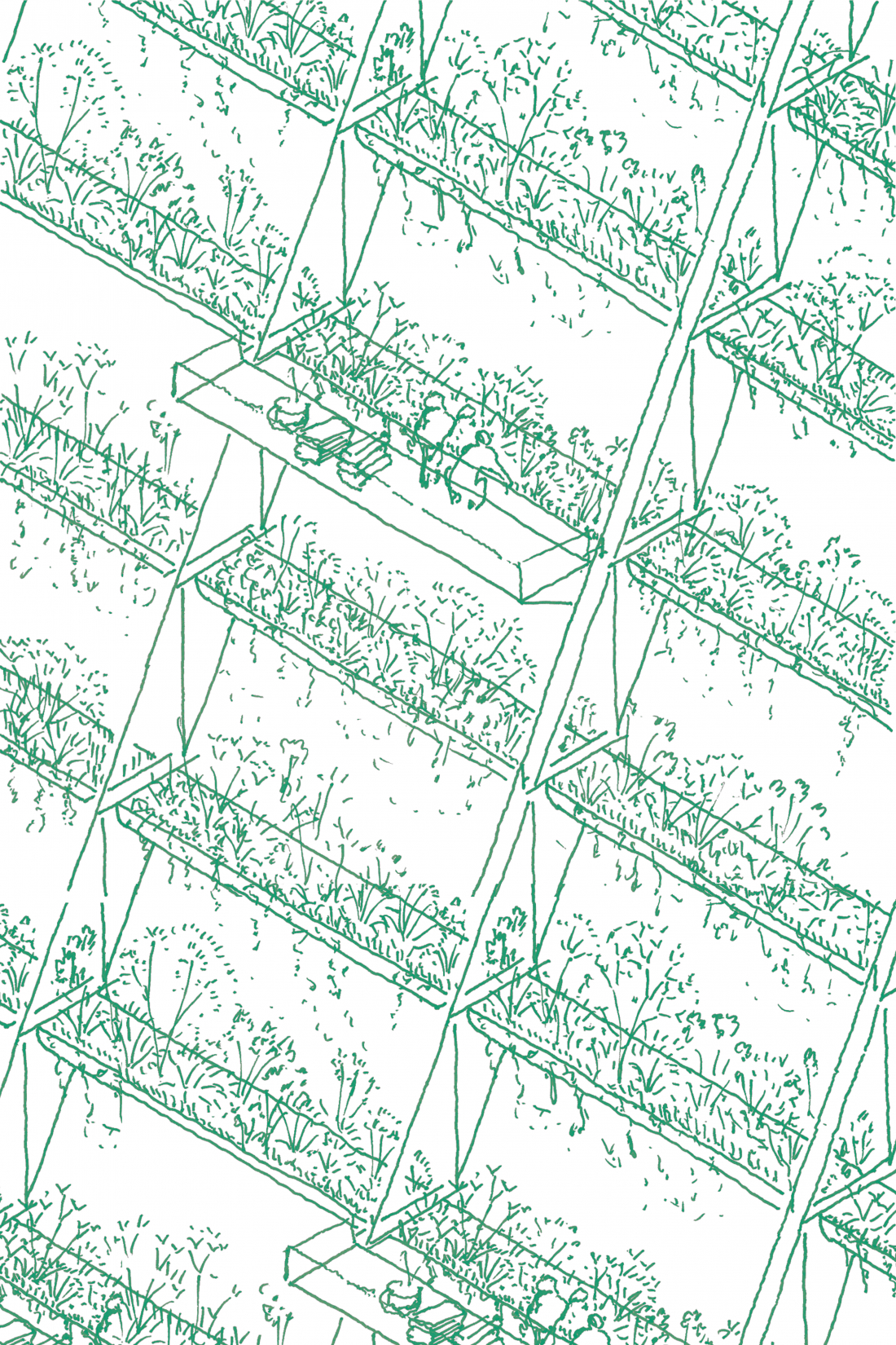 Isometrie der Grünen Fassade - Hotelneubau am Aqualand - Aretz Dürr Architektur Köln