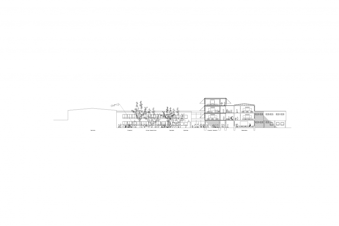 Querschnitt - Wettbewerb Erweiterung Mariengymnasium Warendorf - Aretz Dürr Architektur Köln