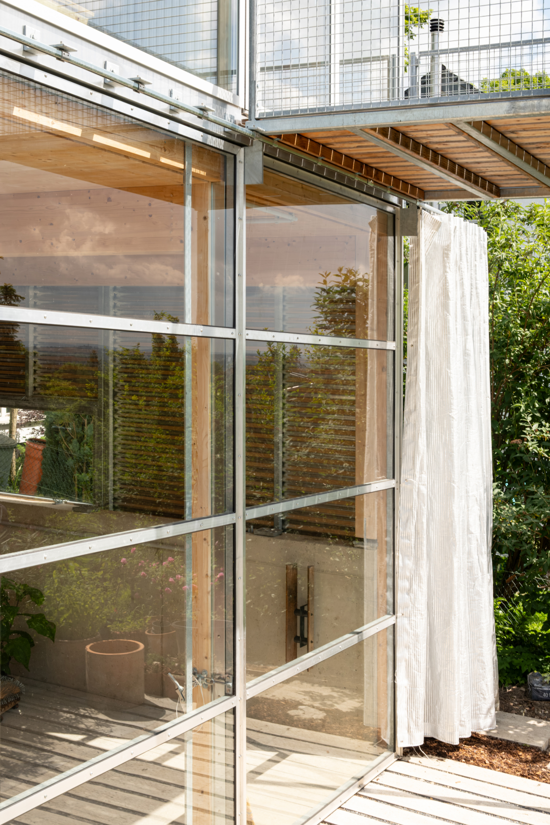 Detail Glasfassade Stahlbau Holzbau - Aretz Dürr Architektur Köln