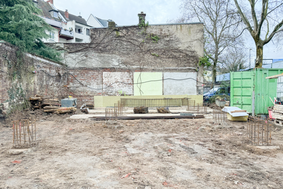 Baulücke Baubeginn Bohrpfahl - Aretz Dürr Architektur Köln
