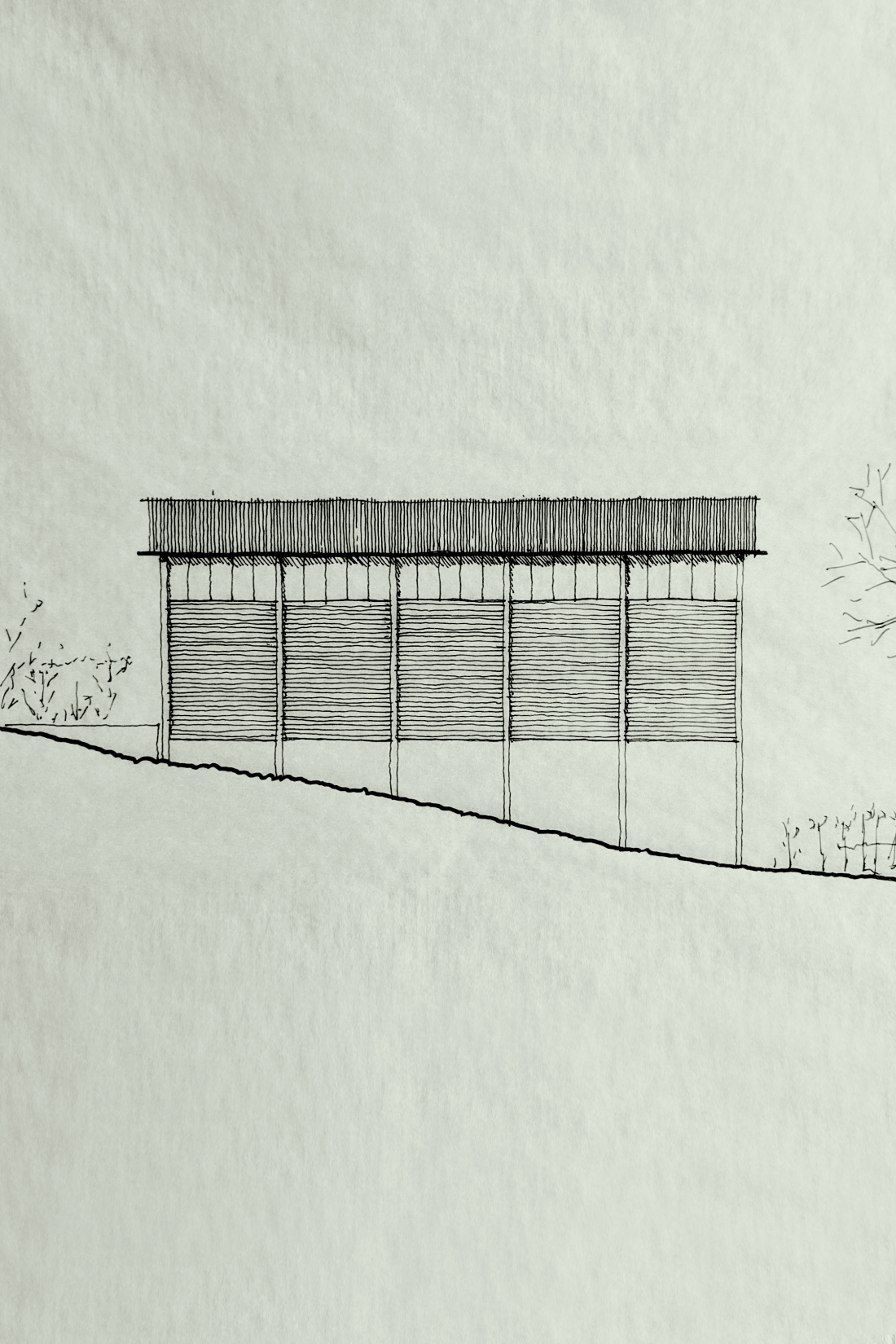 Skizze Fassade - Wohnen F // 36 Lüttershausen - Aretz Dürr Architektur BDA Köln 