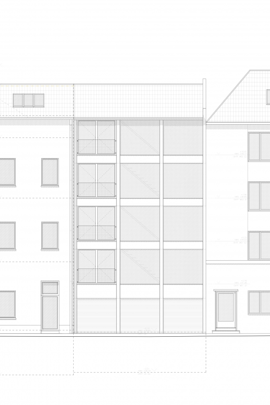 Ansicht Nord - Baulücke W // 32 Krefeld - Aretz Dürr Architektur BDA Köln 