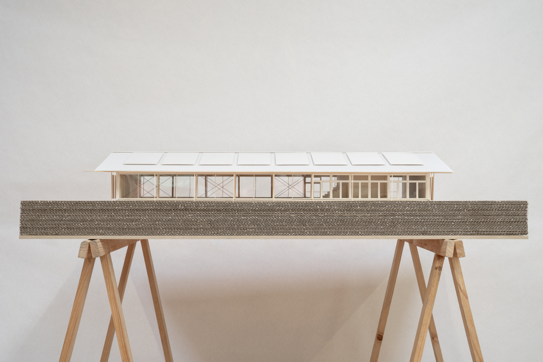 Modellfoto Eingangssituation - Sporthalle G // 53 Gummersbach - Aretz Dürr Architektur BDA Köln 