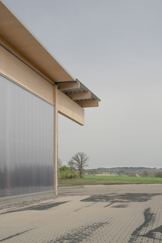 Giebelbinder Polycarbonat  Holzbau - Aretz Dürr Architektur Köln