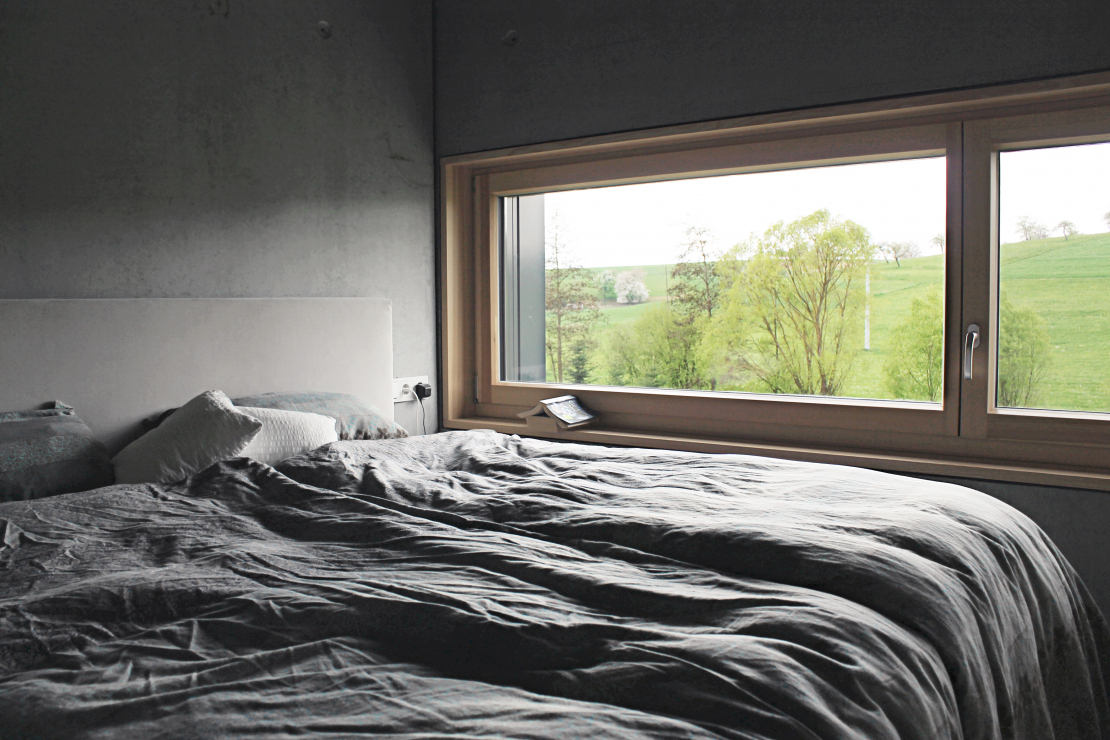 Schlafzimmer Wohnhaus in Lampoldshausen - Aretz Dürr Architektur Köln