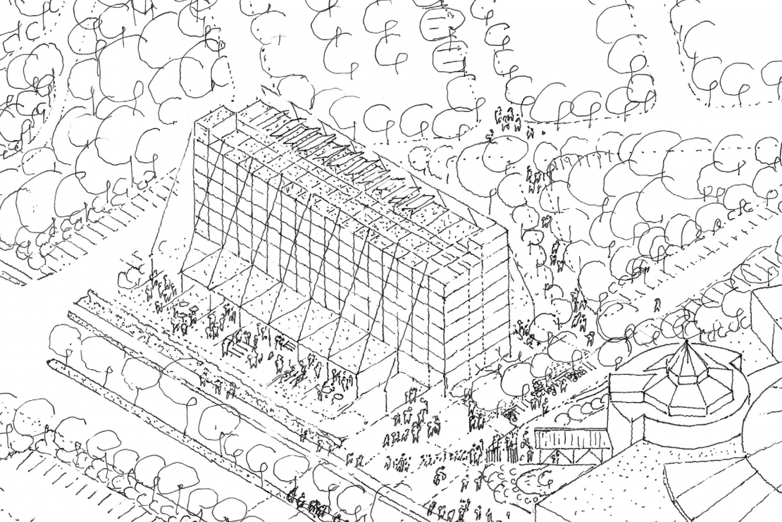 Städtebauliche Isometrie - Hotelneubau am Aqualand - Aretz Dürr Architektur Köln