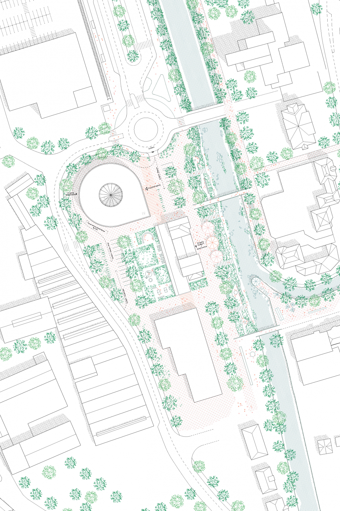 Lageplan - Wettbewerb Bürgerhaus Olpe  - Aretz Dürr Architektur Köln