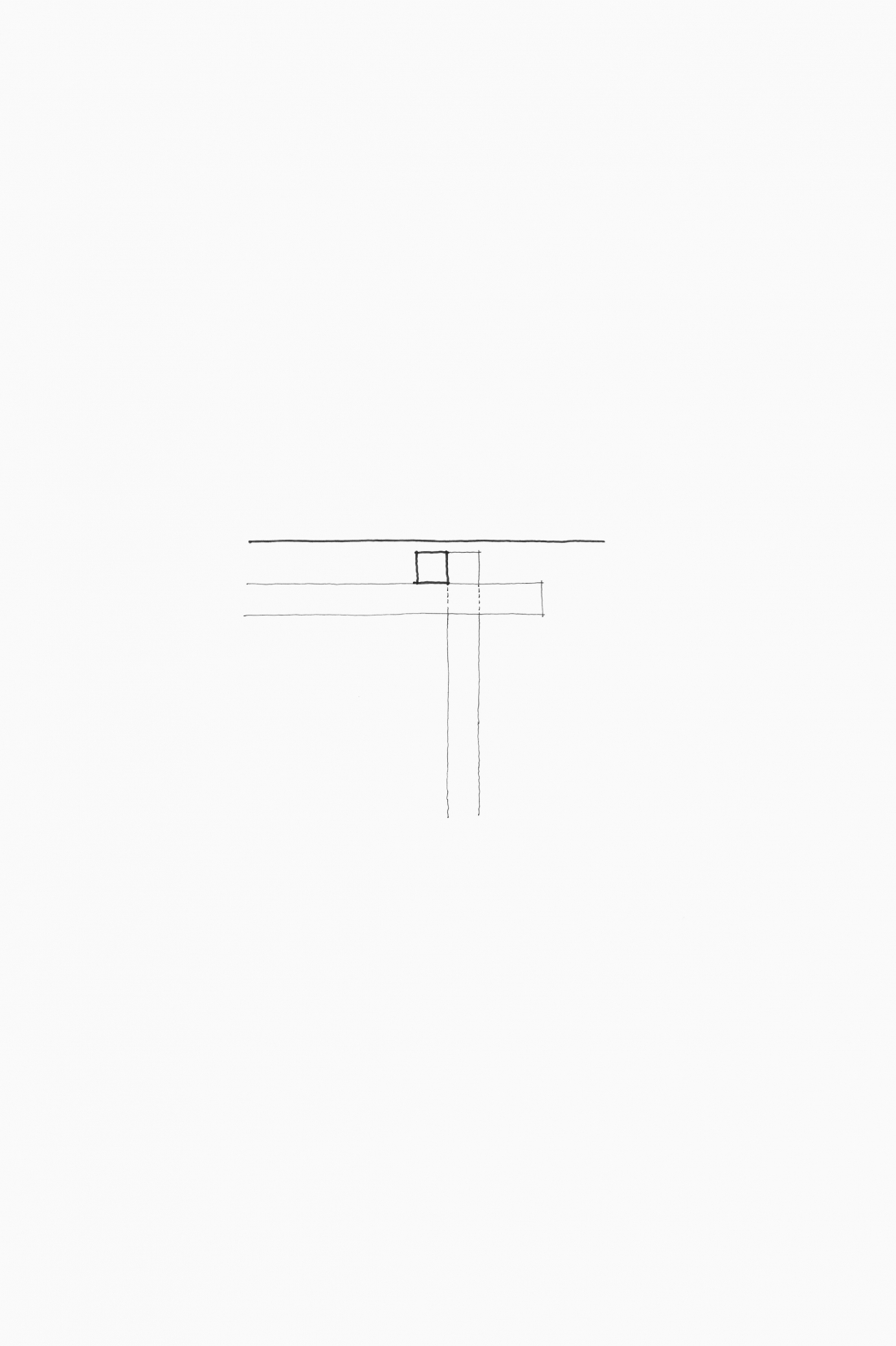 Skizze Tischgestell - Tisch EB // 2 Köln - Aretz Dürr Architektur BDA Köln 