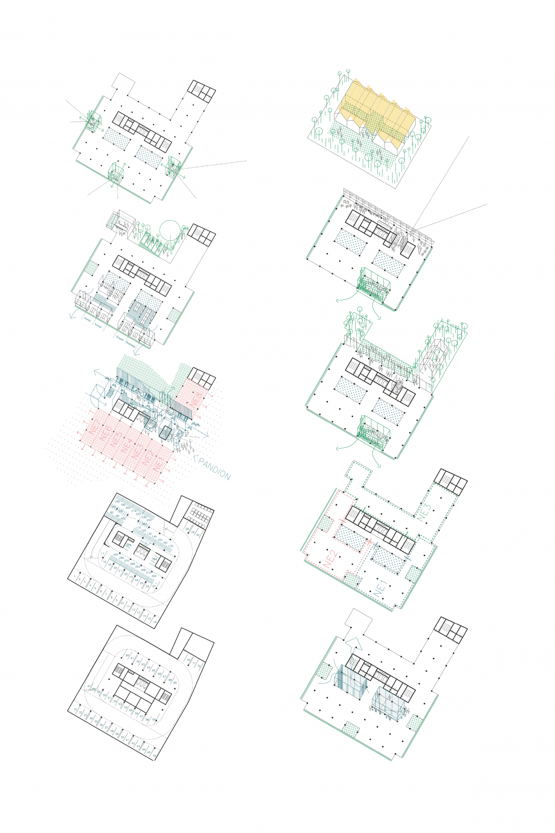 Piktogramm Nutzungsplan/ Grundriss - Pandion Officehome - Aretz Dürr Architektur