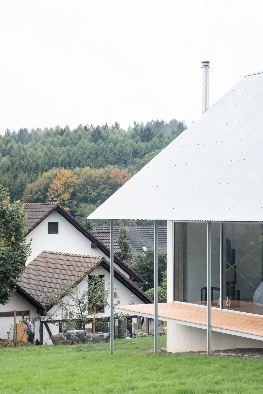 Ausschnitt Ostfassade im Wohnhaus in Oberberg - Aretz Dürr Architektur Köln